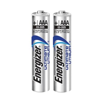 Energizer Ultimate Lithium Battery 1.5V AAA P2 FR03 ถ่านแพ็ค 2 ก้อน