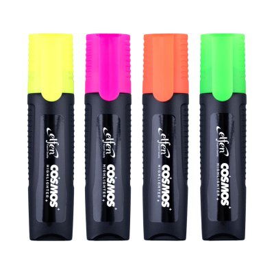 ยกแพ็ค 12 แถม 12 Elfen Cosmos Highlighter + Elfen Cosmos Highlighter คละสี ปากกาเน้นข้อความ 2-4 mm.