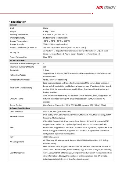 Hikvision DS-3WG105GP-SI 5-Port Gigabit PoE Smart Managed Router เราเตอร์