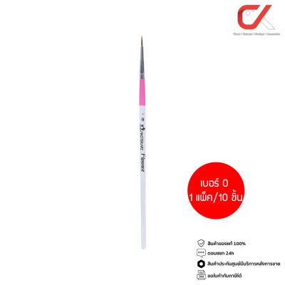 ยกแพ็ค 10 ชิ้น Masterart พู่กัน ฟลอเรนซ์ เบอร์ 0 พู่กันชนิดกลม