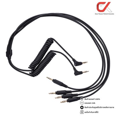 Saramonic SR-C2019 Adapter Cable 3.5มม.TRS 3.5mm TRS Male x2 to 3.5mm TRS Male x4 สายอะแดปเตอร์