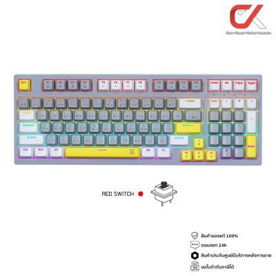 Nubwo X Series X802 Thanatos Mechanical Gaming Keyboard Mini RGB คีย์บอร์ดเกมมิ่ง TH/ENG