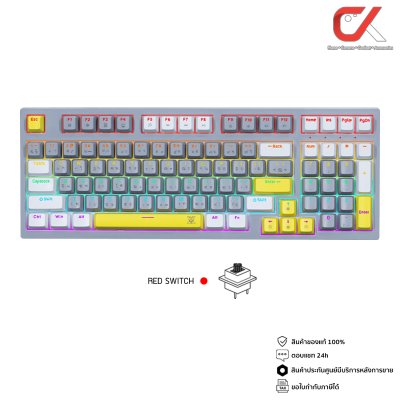 Nubwo X Series X802 Thanatos Mechanical Gaming Keyboard Mini RGB คีย์บอร์ดเกมมิ่ง TH/ENG Nubwo X Series X802 Thanatos Mechanical Gaming Keyboard Mini RGB คีย์บอร์ดเกมมิ่ง TH/ENG