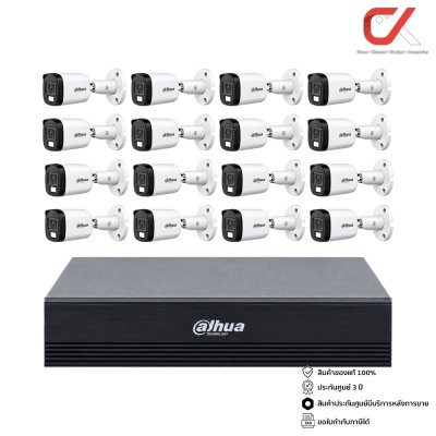 Dahua Analog Cctv Set ชุดกล้องวงจรปิด + Xvr : DH-HAC-B2A21-U-IL-A DH-XVR1B04-I/T เฉพาะกล้องกับเครื่องบันทึก