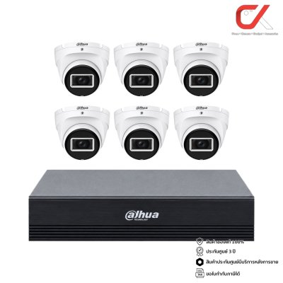 Dahua Analog Cctv Set ชุดกล้องวงจรปิด + Xvr : DH-HAC-T2A21-U-IL-A DH-XVR1B04-I/T เฉพาะกล้องกับเครื่องบันทึก