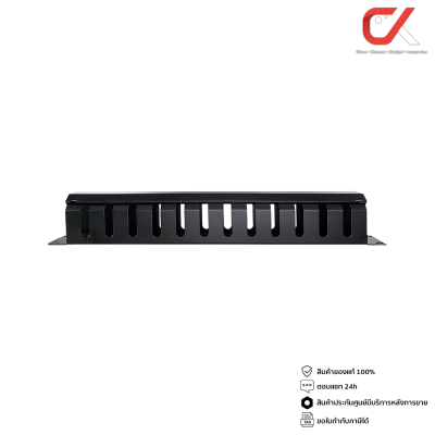 19" Germany แผงจัดสาย G7-06003 G7-06003B Cable Management Panel ,1U Rack Mountablelk มีฝาครอบ