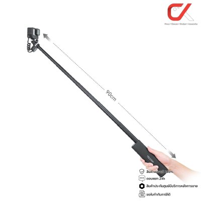 Telesin Rechargeable Selfie Stick ไม้เซลฟี่ 10000mAh พาวเวอร์แบงค์ PD 3.0 มีสายชาร์จ USB-C อุปกรณ์เสริม GoPro DJI Insta360 มือถือ