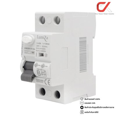 Lumira RCCB Type B Circuit Breaker For EV Charger ลูกเซอร์กิตเบรคเกอร์