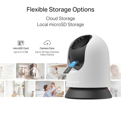 Mercusys MC200 2MP Pan/Tilt Home Security Wi-Fi Camera กล้องวงจรปิด