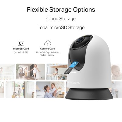 Mercusys MC210 2K Pan/Tilt Home Security Wi-Fi Camera กล้องวงจรปิด