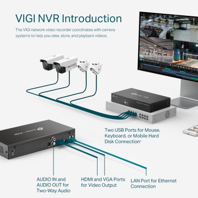 tp-link VIGI NVR1008H 8Ch Network Video Recorder เครื่องบันทึกกล้องวงจรปิด