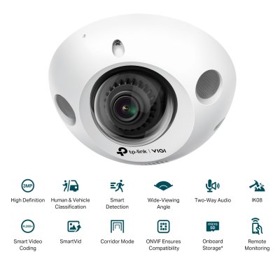 TP Link VIGI C230I Mini 3mp 2.8mm Two way Audio Outdoor Network Camera กล้องวงจรปิด