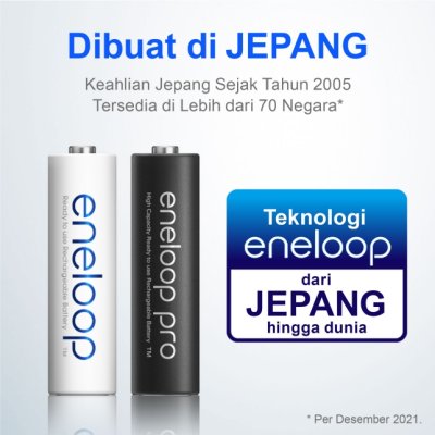 Panasonic Eneloop Rechargeable 2000mAh Ni-MH Battery AA 1.2V 1แพ็ค 4ก้อน