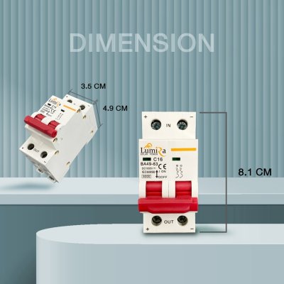 Lumira MCB 2P Breaker DC 1000V เบรกเกอร์แบบเกาะราง