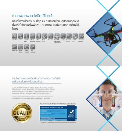Panasonic Evolta AAA 1.5v Alkaline Battery LR03EG 2BN 1 แพ็ค 2 ก้อน ถ่านอัลคาไลน์