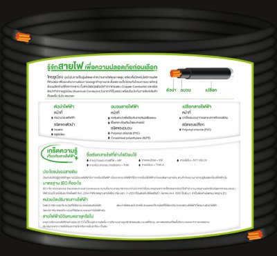 Thai Union THW 1x1.5 Copper Conductor 450/750V PVC 70  สายไฟ