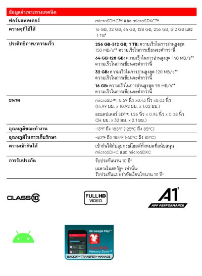 Sandisk Ultra MicroSD Card SDXC 32GB 64GB 128GB 256GB 512GB 1TB SDSQUAx-xxxG-GN6MN