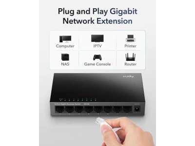 Cudy GS108 8-Port Gigabit Desktop Switch สวิตซ์