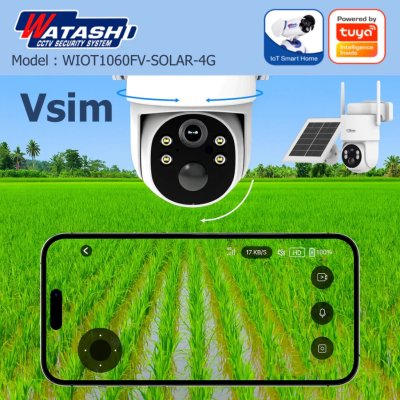 Watashi S49 Solar Power PTZ Camera กล้องวงจรปิดโซลาร์เซลล์