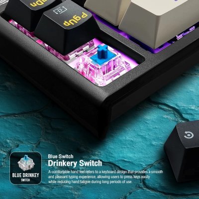 Jedel WKL-103 Rgb Mechanical Keyboard Bt+2.4Ghz+Wied 67 Keys Blue Switch Th/En คีย์บอร์ดเกมมิ่ง