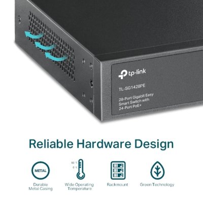 tp-link Omada TL-SG2428P JetStream 28-Port Gigabit Smart Switch with 24-Port PoE+ สวิตซ์ PoE