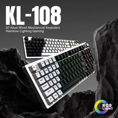 Jedel KL-108 Rgb Mechanical Keyboard Usb 97 Keys Red Switch Th/En คีย์บอร์ด