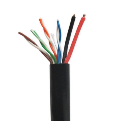 สายแลน GLINK รุ่น GLG5009 Gold CAT5E UTP Cable + Power Wire (305m/Box) Outdoor (GLG-5009 Gold) สีดำ (แท้ศูนย์)