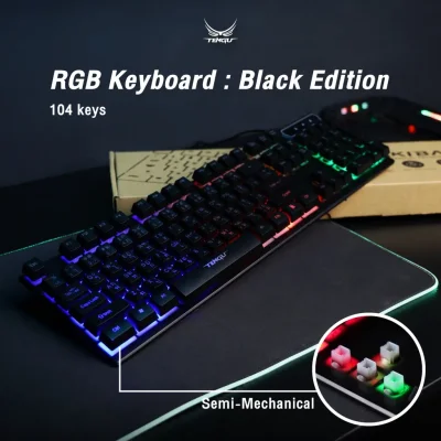 AKIBA RGB (Semi-Mechanical) Gaming Keyboard 100%