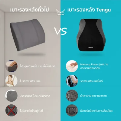 Tengu เบาะรองหลังเพื่อสุขภาพ เมมโมรี่โฟม