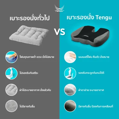 Tengu เบาะรองนั่งเพื่อสุขภาพ เมมโมรี่โฟม