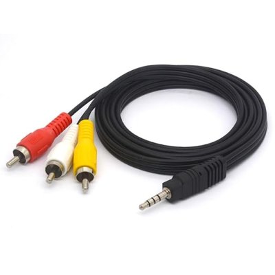 Cable DC3.5Male to 3 RCA Y/R/W