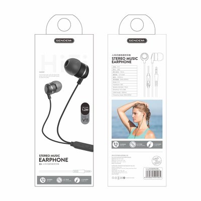 In ear Earphone With Microphone (V11Black)