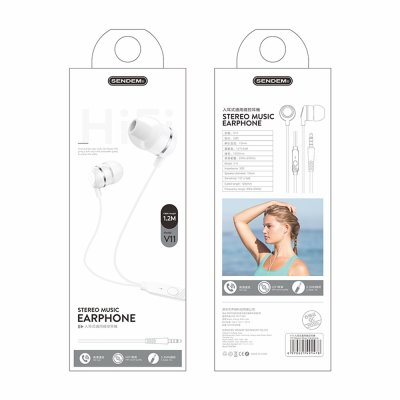 In ear Earphone With Microphone (V11White)
