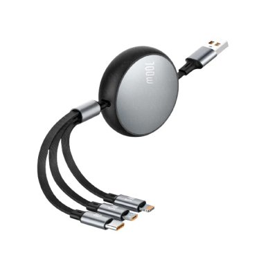 SENDEM M20S 3-in-1 100W Fast charge data cable Gray