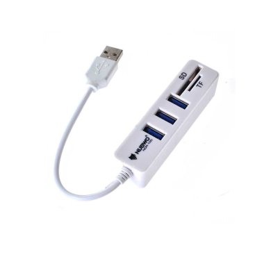 USB HUD 3P+CARD READER (NCR-100) WHITE