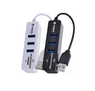 USB HUD 3P+CARD READER (NCR-100) WHITE