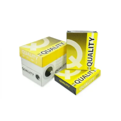 กระดาษA4 (70g) QUALITY เหลือง/ดำ (1 รีม)