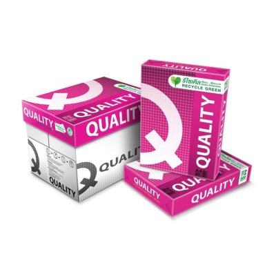 กระดาษA4 (80g) QUALITY ชมพู/ดำ (1  รีม)