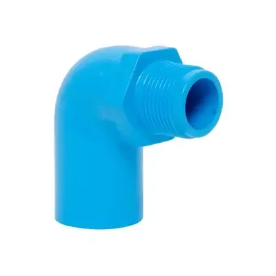 ข้องอPVC90องศาหนาเกลียวนอก3/4" มอก.