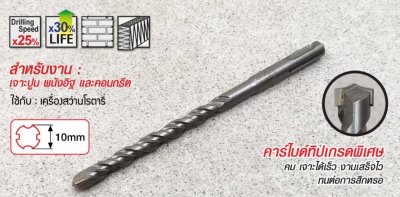 MAXICUTดอกสว่านโรตารี่เจาะปูน SDS