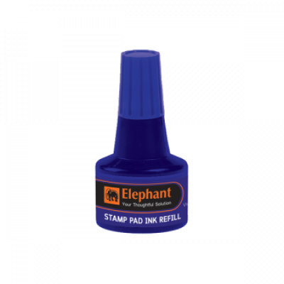 ตราช้างหมึกเติมแท่นประทับ 30 มล. สีน้ำเงิน