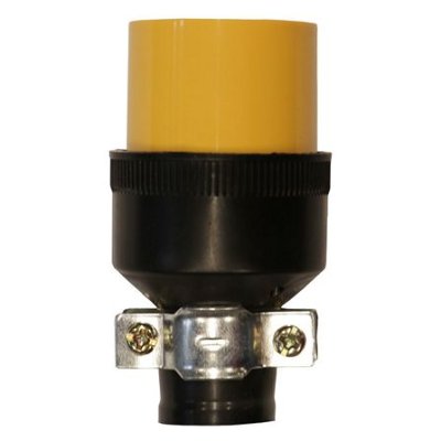ปลั๊กยางตัวเมีย 3 ขา 15A 125V สีเหลือง