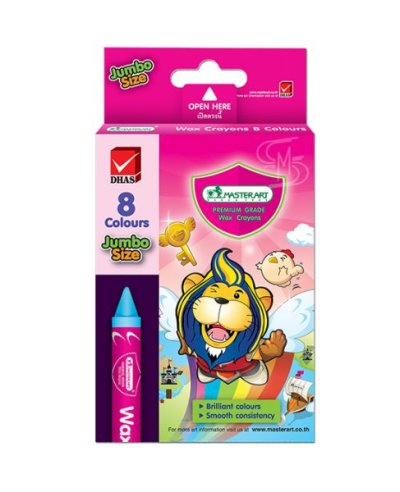 มาสเตอร์อาร์ต สีเทียน ขนาดจัมโบ้ 8 สี
