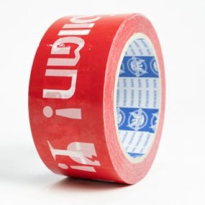 สติ๊กเกอร์ระวังแตก สีแดง