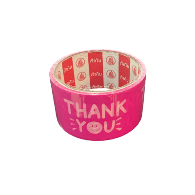 เทปOPP2 นิ้ว THANKYOUN สีชมพู