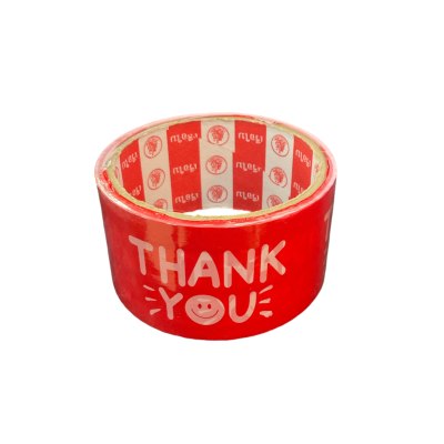 เทปOPP2นิ้ว THANKYOU สีแดง