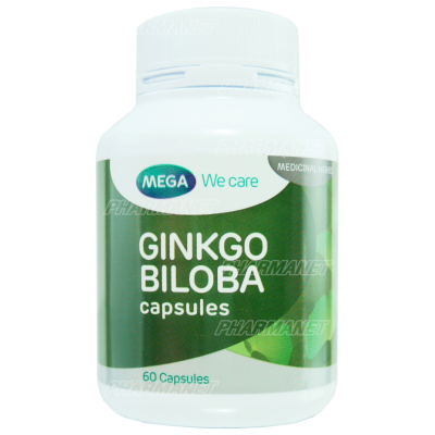 Mega we care ginkgo biloba 40mg 60 แคปซูล เมก้า วีแคร์ จิงโก บิโลบา 40มก