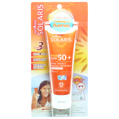 Provamed Solaris Face SPF 50+ โปรวาเมด โซลาริส เฟซ 50 ml ครีมกันแดด ผิวหน้า