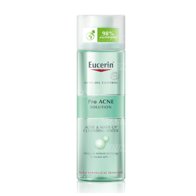 Eucerin pro acne solution acne&make-up cleansing water 200 มล ยูเซอริน โปร แอคเน่ โซลูชั่น คลีนซิ่ง วอเตอร์