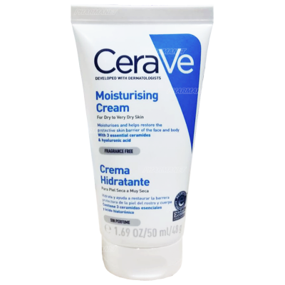 Cerave moisturising cream 50 มล เซราวี มอยซ์เจอร์ไรซิ่ง ครีม สูตรผิวแห้งถึงแห้งมาก